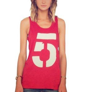 Rag & Bone | Red Cast Quilted ‘5’ Cotton Tank Top Size M NWOT